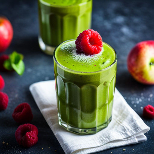 rezept für hausgemachten Smoothie mit Apfel und Himbeere 90185