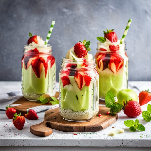 Elma ve Çilekli ev yapımı smoothie tarifi 90356